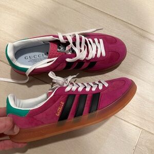Gucci Gazelle Sneakers in Pink and Black
